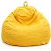 Sutowe Fodera per pouf a forma di pera (senza riempimento), 100 x 120 cm, gigante coperta per adulti e bambini, vasca da bagno per interni ed esterni (giallo)