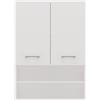 3E 3xE living.com Mobili per la lavatrice con due armadi, due ripiani e una lavatrice Bagnoli, D: A: 90 cm, L: 64 cm, P: 30 cm, Bianco