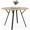 IDMarket - Mesa de comedor extensible YSEULT 6 personas madera y negro diseño industrial 110 cm