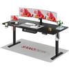 SANODESK Scrivania Elettrica 200×80 cm Regolabile in Altezza con Pannello Smart a 4 Memorie, Standing Desk Seduto-In-Piedi