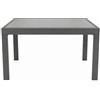 Mar.c.a. Design - Tavolo da Pranzo Allungabile Rettangolare 120x90x75 cm - Allungabile Fino a 240 Cm con Piano in Vetro e Gambe in Metallo - Grigio - Made in Italy