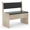 VCM Tavolo Cucina con sedie, Tavolo da Cucina Piccolo, tavolino da Cucina salvaspazio, Tavolo salvaspazio con sedie Panca angolare in Legno Panca con cassapanca Esal Larghezza 80 cm Rovere di Sonoma