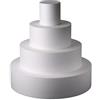 NonSoloFimo Base per Torta Circolare in polistirolo per Cake Design Altezza 10 cm, Diametro a Scelta (Diametro 25)