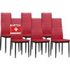 Albatros 2709 Milano Set Di 6 Sedie Da Pranzo, Rosso