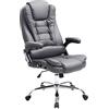 CLP Sedia Ufficio Thor in Similpelle I Poltrona Studio Portata Max 150 kg I Sedia Pc Ergonomica Imbottita E Regolabile, Colore:Grigio