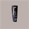 Lucgel Shopper Porta Bottiglia da 750 ml in Plastica Nera Stampa Wine 16+10x38 Cm -20 pezzi -