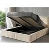 Interbeds Letto Contenitore Imbottito 120x200 cm con Rete a Doghe - Letto Matrimoniale Cashmere in Velluto, Vano Contenitore, Struttura Imbottita, Portata fino a 300 kg, Senza Materasso (cashmere, 120x200)