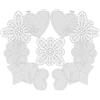IWOWHERO 25 Fogli di Tela in Plastica a Rete per Ricamo e Lavori Fai da Te, Kit Creativo per Ragazzo Ragazza e Famiglie, Forme Farfalle, Stelle e Cuori, Materiale Artigianale Versatile