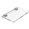 adv-smart Mensola in plexiglass trasparente 25x15 cm spessore 8mm completa di reggi mensola, arredo casa, ufficio, negozio