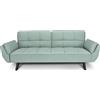 SAMIRA Divano Letto clic clac in Tessuto - Divano 3 posti mod. Ambra (Verde tiffany - piede nero)