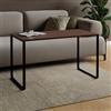 AKKE Tavolino Da Salotto Con Gambe In Metallo Piano Laminato Tavolo Rettangolare Altezza 55 cm Tavolino Da Soggiorno Stile Loft Crespo