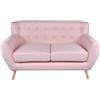 SAMIRA Divano 2 posti in tessuto rosa mod. Emily