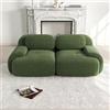 Ligterra Divano modulare a 2 posti, in velluto a coste, Divano Boneless, divano compresso, senza montaggio e fondo antiscivolo, liberamente combinabile, per soggiorno, zone di riposo, 208 x 103 x 75