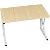 HUOLE Estensibile per Forno a Microonde, Vernice in Ferro Inossidabile + Truciolato Ecologico, Tostapane Scaffale Forniture da Cucina della Griglia del Forno Salvaspazio, 54*35*34,5 cm: acero bianco