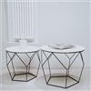 Leone Living Set 2 tavolini da caffè - porta oggetti - tavolini per divano - soggiorno - tavolini Minimalista Geometrico Ampio Piano in MDF
