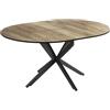 Vicco tavolo da pranzo allungabile Loyd, Rovere rustico/Nero, 120 x 76.5 cm Allungabile