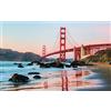 SHILIHOME California San Francisco Golden Gate Bridge Beach DIY 5D Diamond Painting by Number Kit Unici