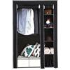 LANTUS Guardaroba in Tessuto, Armadio portatile in tela di canapa per camera da letto, mobili in tessuto T160B, durevole, elegante, Vestiti Accessori Scarpe,172 * 105 * 43cm