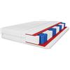 MARPUR Materasso a molle insacchettate a 7 SOLI 90 x 200 cm, durezza H3, altezza ca. 18 cm, colore: bianco, con rivestimento
