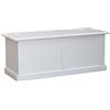 Pieffe Mobili Arte Povera Cassapanca Baule, Legno, Bianco, 120 x 42 x 50 cm