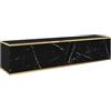 Muebles Slavic Oro 135 cm, TV a sospensione, Vari colori, Mobili da soggiorno, Stile moderno (Marmo)