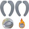 Walsey 2 Pezzi Cuscino del Sedile del WC della Memoria, Coprisedile WC Autoadesivo Set, Coprisedile WC Morbido, Cuscino Lavabile e Riutilizzabile per Il Sedile della Toilette, Morbido e Confortevole