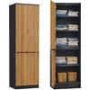 Home Collective Armadio multiuso a 2 ante con 5 ripiani | Armadio per camera da letto, ingresso o ufficio | 50x40x180 cm (LxPxA) | Antracite/Rovere