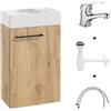 Deftrans Domodomo Mobile Bagno con Lavabo 40 x 60 x 21 - Pensile per Bagno Piccolo con Lavabo per Ospiti