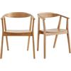 Miliboo Sedie scandinave in legno chiaro (confezione da 2) Bahia