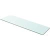 WEMYUFURN Mensola in vetro trasparente, 100 cm x 30 cm, mensole da parete, credenza per soggiorno, camera da letto e ufficio