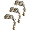 melairo 3 Pezzi di Elefante Carino Abbraccio Bambola in Resina Decorazione Artigianale Decorazioni per la Casa Regalo Figurine Decorative Miniature Accessori