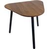 Due Esse di Tavolino Triangolare, Tavolino da caffè per Soggiorno, Tavolino Basso, con Gambe in Legno, Stile Scandinavo, per Salotto Camera da Letto, Tavolo in Legno Naturale, H39 x 44 x 38 cm (Marrone)