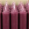 Bütic GmbH Candele colorate, 100 mm x 22 mm, candele altamente pulite, durata 4h, inodore, a bassa fuliggine con combustione senza residui, colore: melanzana, set da 25 pezzi