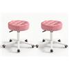 HDHNBA Sedia girevole compatta con rotelle e puleggia rotonda in pelle PU, altezza regolabile, design girevole, sedia da ufficio per disegnatori, sgabello da salotto SPA, sedia da ufficio per casa