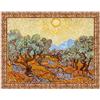 LuxHomeDecor Quadro Stampa su Tela Vincent Van Gogh The Olive Trees con Cornice in Legno Oro Classico Misura 53x43 CM