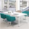 Weber Büroleben GmbH Tavolo da riunione professionale, 160 x 80 cm, NOVA U 4 - 6 Pers. Tavolo da conferenza, colore struttura: antracite