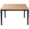 sogesfurniture Scrivanie 100x60cm Tavolo per Computer Ufficio Postazioni di Lavoro Scrivania PC Tavolo da Pranzo Moderno in Acciaio Legno, Teak & Nero AC3TB-100-SF