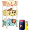 Generico Raccumi per organizzatori per bambini - scaffale giocattolo a più livelli con ruote, stazione per bidoni della sala giochi | di scompartimento rotolanti Setup della sala materna, soluzione dis