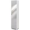 MONDO VIRO Colonna 1 anta a specchio Mirror1 mobile in legno cm 43x29 190h (Bianco Fiammato/Specchio)