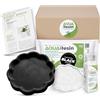 AquaResin Aqua Resin® Black Kit Creativo - Gesso Alfa Nero assoluto 1 kg + Stampo + Aqua Shield Impermeabilizzante + Istruzioni del Progetto per Un Effetto Ceramica, DIY Design