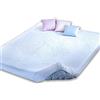 Tata Home Coprimaterasso Spugna di Cotone Matrimoniale con Angoli ed Elastici Traversa Materasso Elasticizzata Misura Letto 180X200 Altezza Materasso cm 25 Made in Italy Mod. Kora