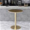 Drsyffsup Tavolo da Cocktail ad Altezza Tavolo da Bar Facile da Installare, Piano Rotondo in Metallo, Tavolino da Divano con Base Stabile Dorata, Tavolo per Il Tempo Libero per Soggiorno Bistrot Caffetteria ( S