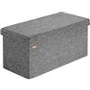 Casaria® Pouf Salvaspazio 80x40x40cm Panca Poggiapiedi Portaoggetti Fodera Imbottita Similpelle Camera Soggiorno Corridoio