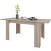 Bricozone Tavolo Da Pranzo Allungabile Elegante E Funzionale Estensibile Da 140 A 190 Cm Fino A 6 Persone Struttura Robusta Melaminico Guide Scorrevoli In Metallo Perfetto Per Cucina Soggiorno Rovere