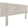 DHOME Testiera in Legno Riciclato DM con Gambe Stile Pallet Orizzontale Letto Pallet Supporti inclusi(Spighe Beige, 150cm)