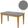 SalGiu Copritavolo Mollettone x6 x12 Posti Rettangolare (Grigio, 6 Posti)