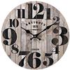 Rebecca Mobili Orologio Da Arredo, Orologio Vintage, Nero Marrone, Mdf, per Cucina Salotto, Idea Regalo - Misure: Ø 33,8 x P 4 cm - Art. RE6464