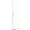 Sarmog Mobile Colonna 1 Anta, Colonna Bagno Salvaspazio, 4 Ripiani, Design Contemporaneo, Kit 43x29xh190 (Senza Specchio, Bianco Fiammato)