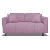 Nuvole di Sonno - Divano Letto Levis trasformabile in Letto con Materasso Comfort, Design Moderno Salvaspazio, Rivestimento Sfoderabile, 2 Cuscini in Omaggio, Made in Italy (Rosa)