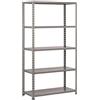 ProMetal Scaffale 5 ripiani piani acciaio metallo rinforzo centrale 100x40x200 h grigio
